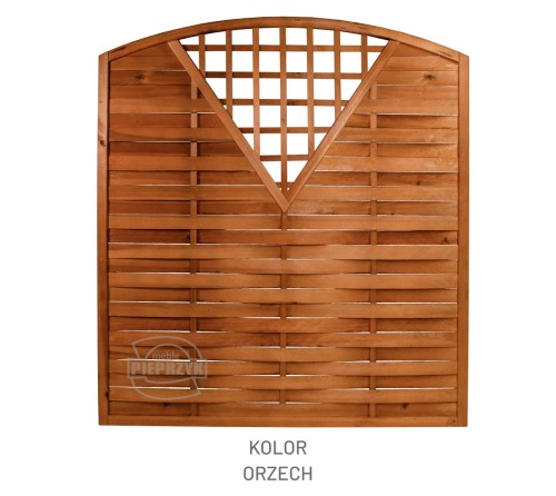 Płot LAMELOWY z łukiem typu -V- kol. orzech-2.jpg