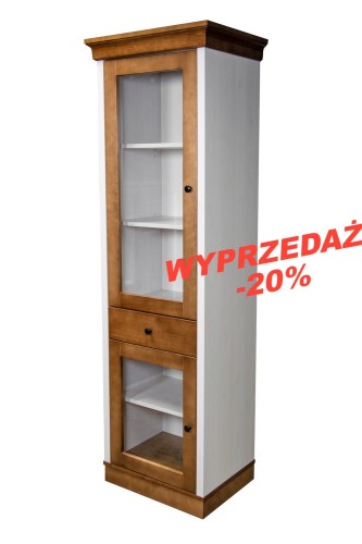 Witryna wąska lewa Arizona kol. sosna anderson biała i orzech-1.jpg